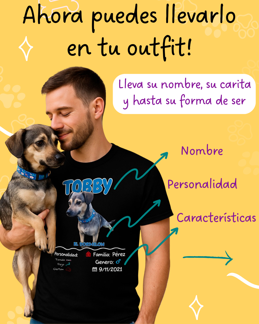 Playera Personalizada con Tu Perrito – Llévalo siempre contigo 🐶❤️