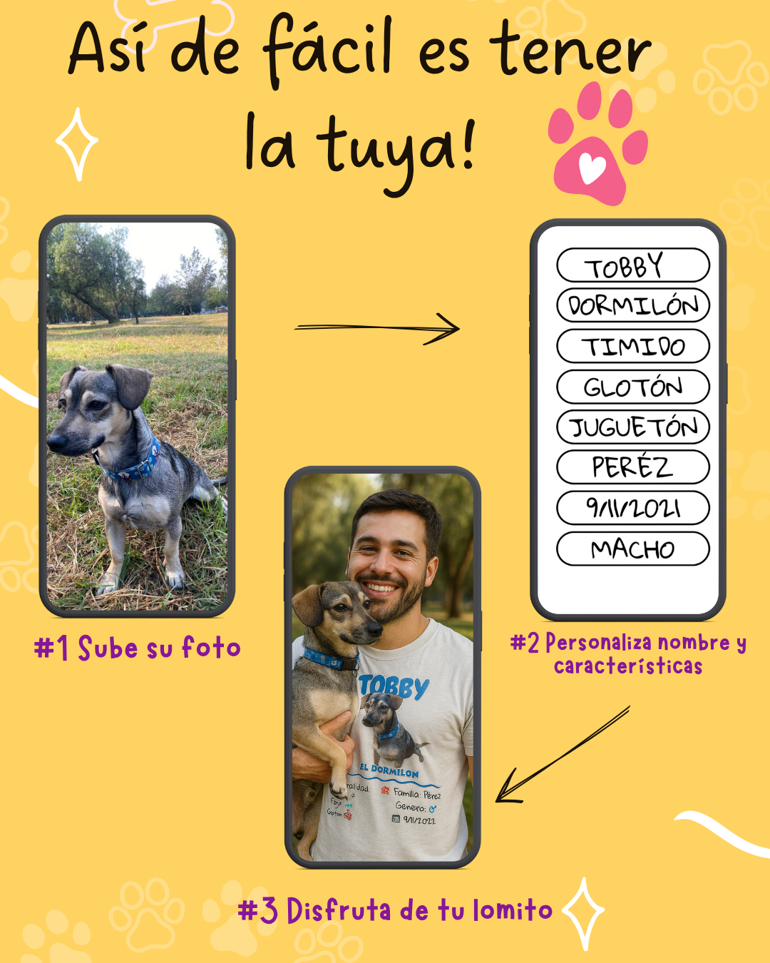 Playera Personalizada con Tu Perrito – Llévalo siempre contigo 🐶❤️